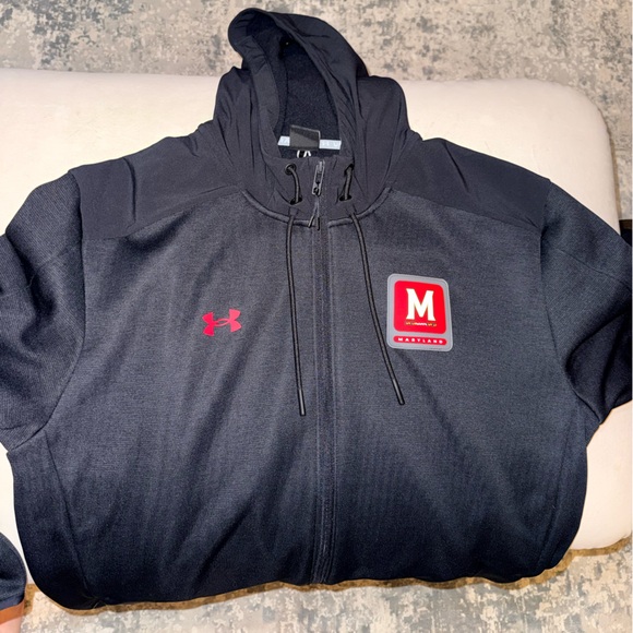 Under Armour Black and Red university of Maryland Jacket - Picture 2 of 5